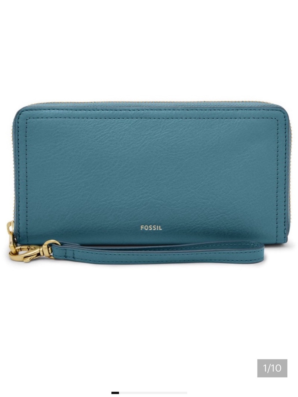 Fossil Women's Logan RFID-Blocking Zip Around Clutch Wallet with Wristlet Strap